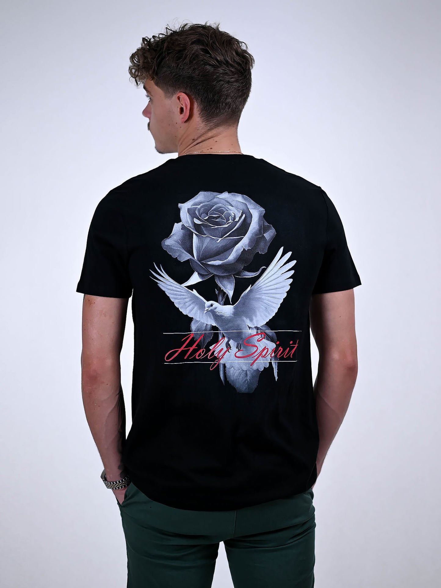 HOLY SPIRIT T-SHIRT zwart achterkant