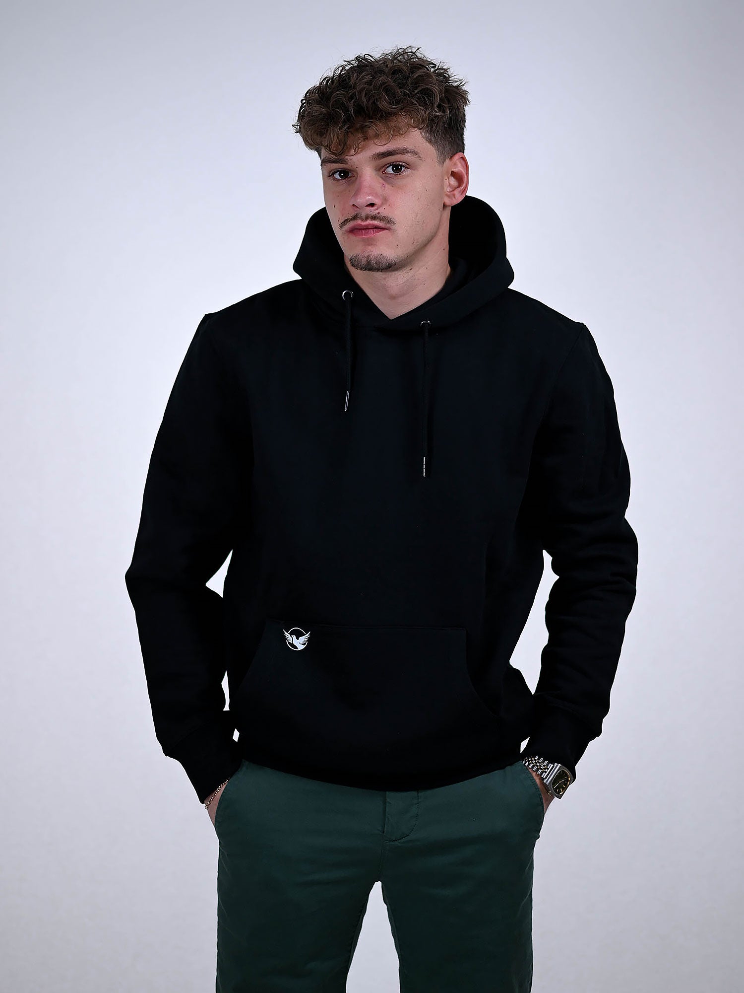 FEAR THE LAMB HOODIE zwart detail