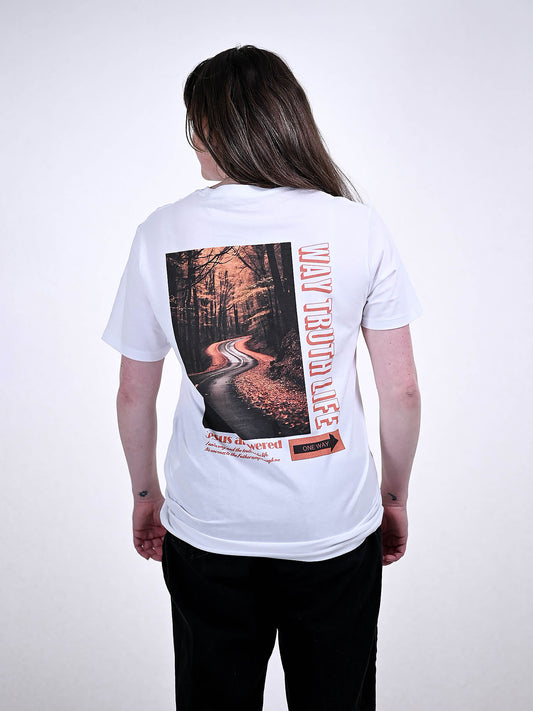 JESUS IS THE WAY T-SHIRT wit achterkant