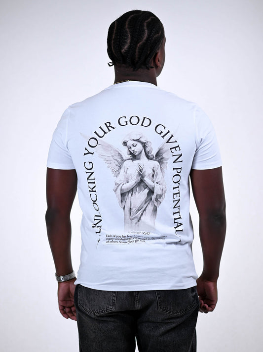 GOD GIVEN POTENTIAL T-SHIRT wit achterkant 