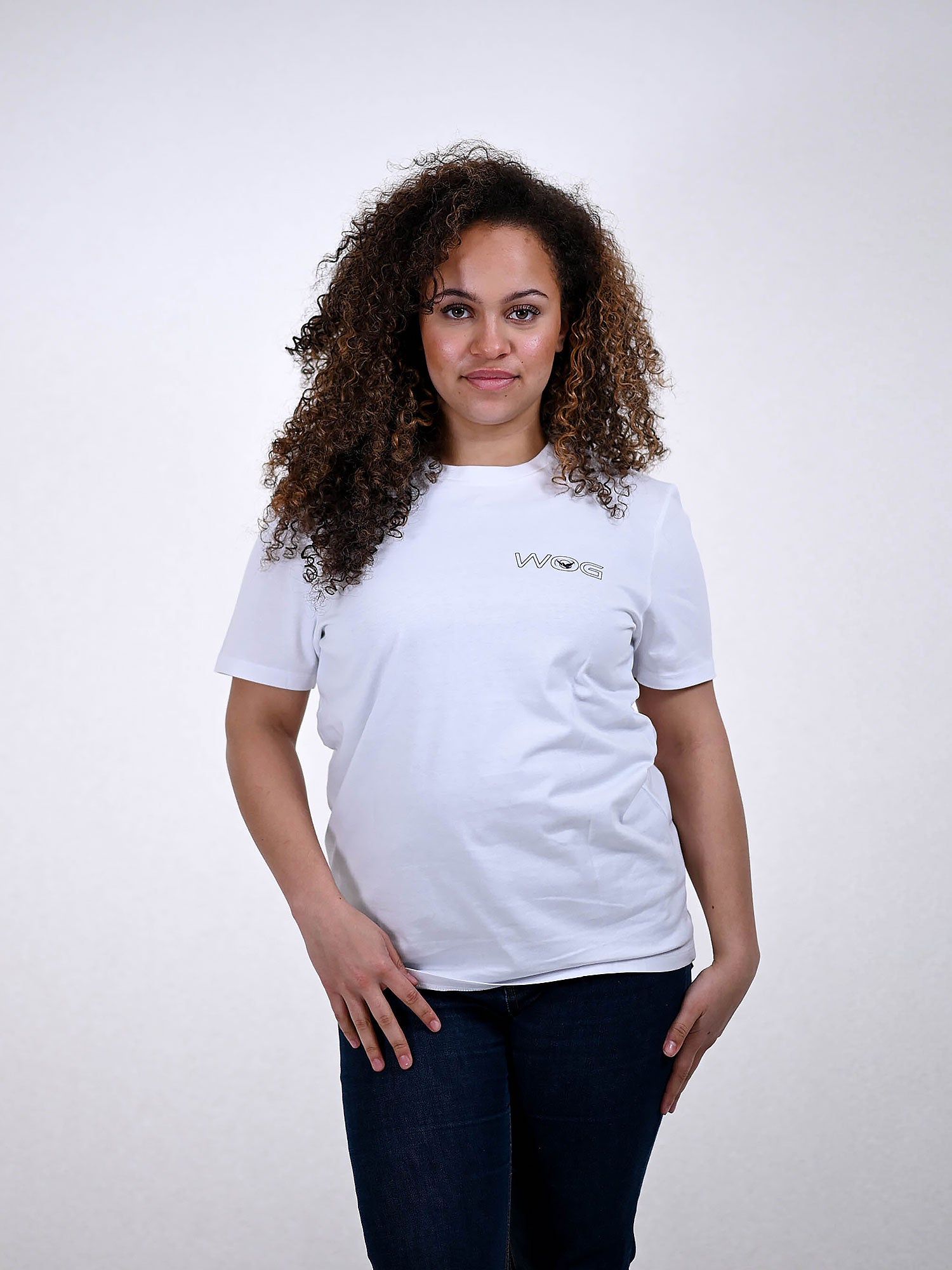 JESUS CROSS T-SHIRT wit voorkant