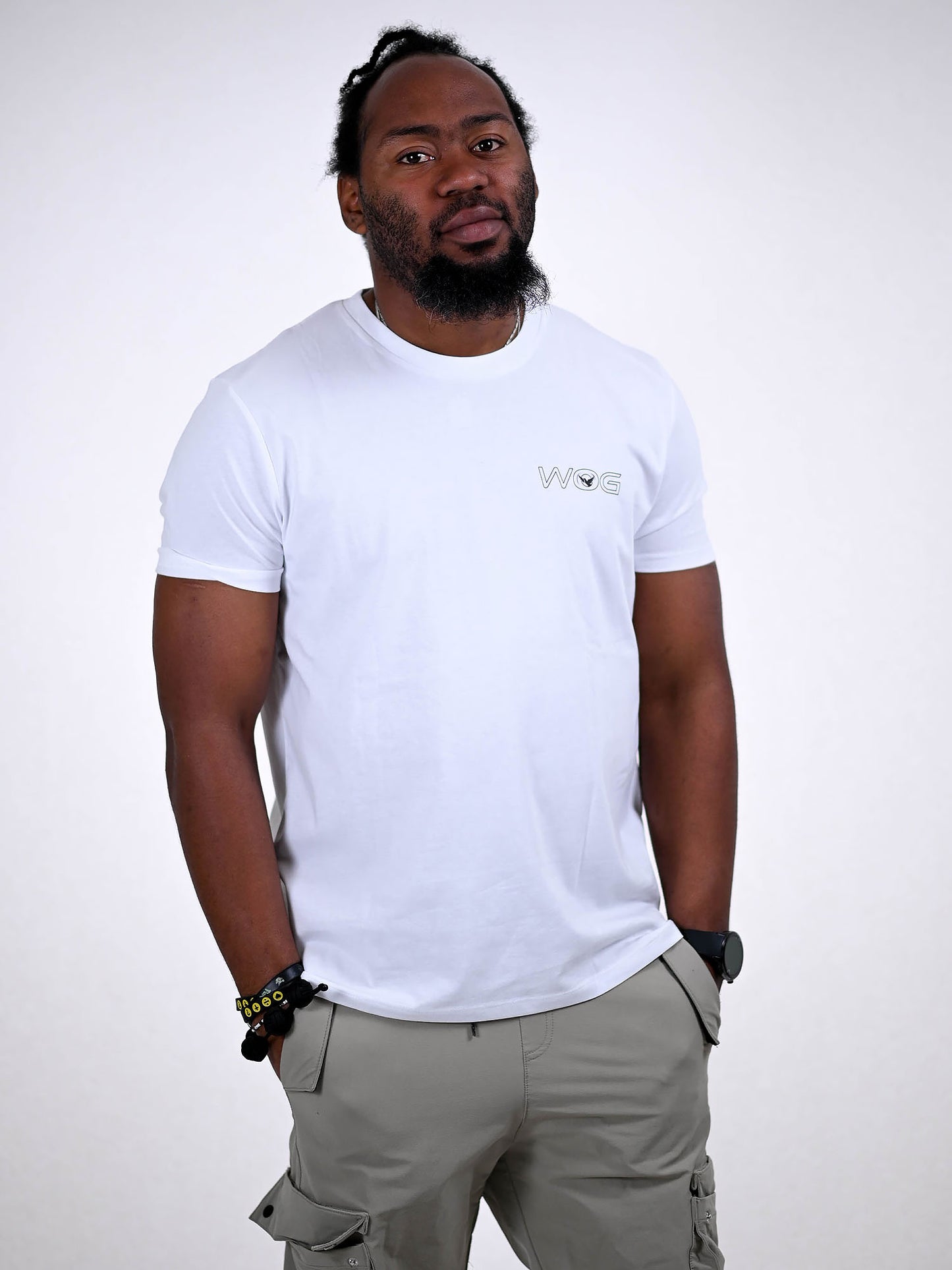 JESUS CROSS T-SHIRT wit voorkant