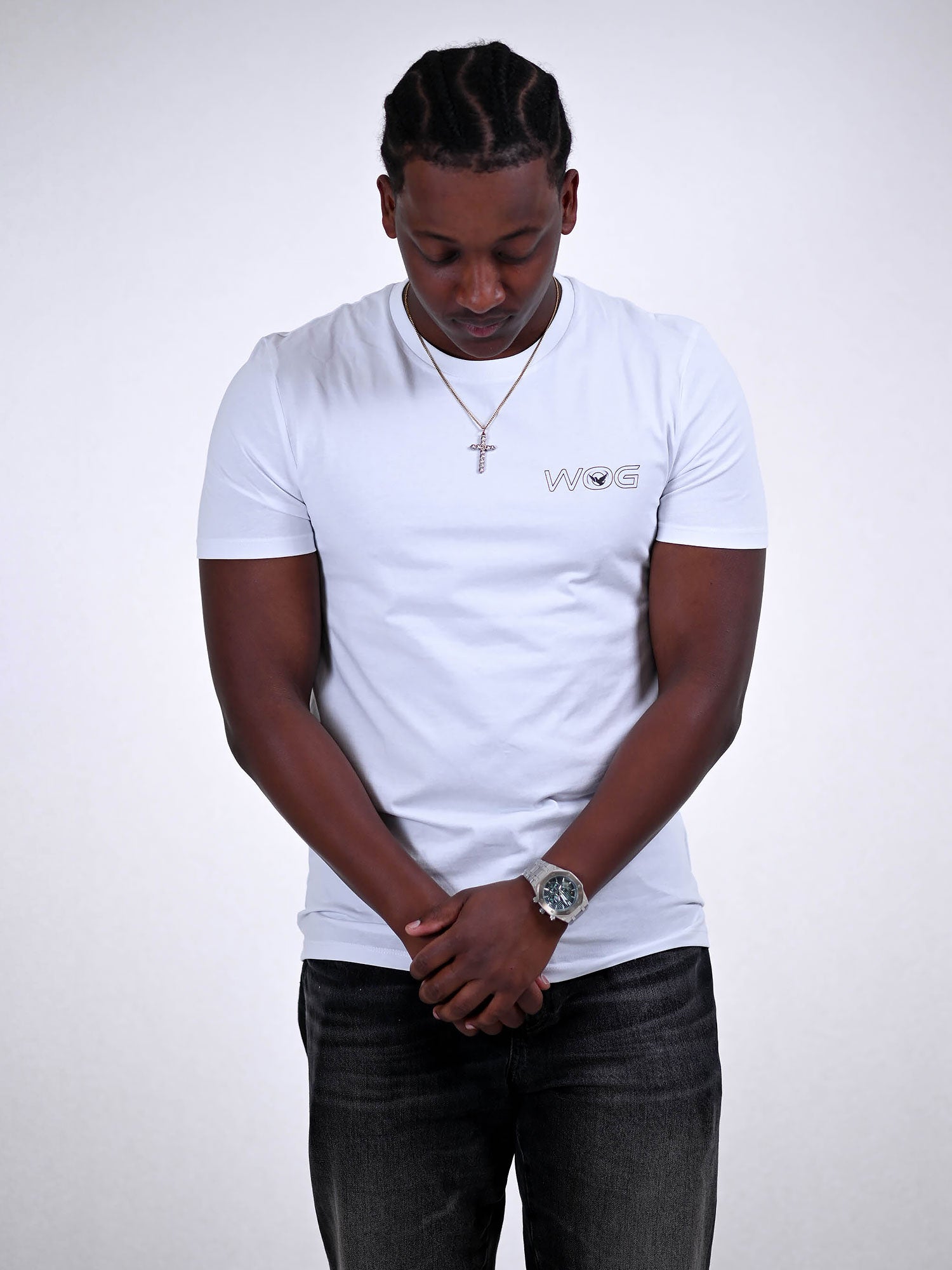 ROMANS 12:19 T-SHIRT wit voorkant