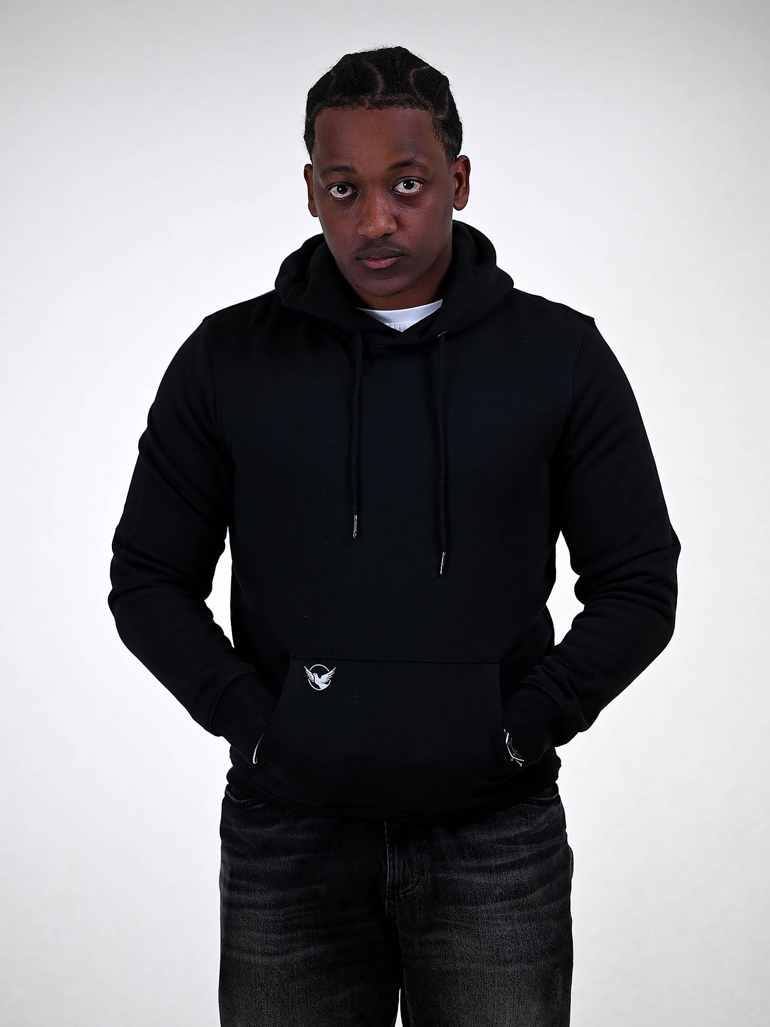 FEAR NOT HOODIE zwart voorkant