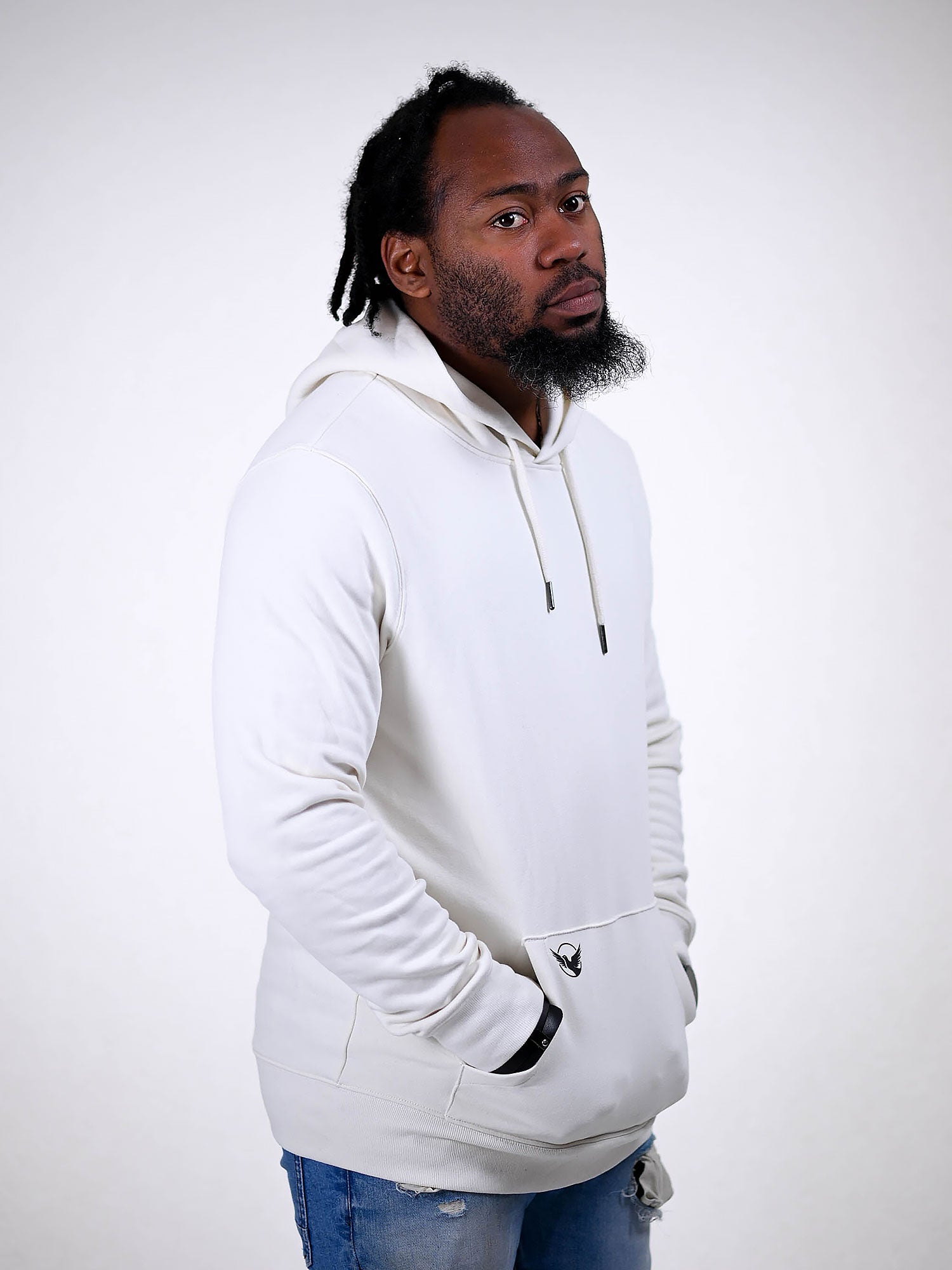 PEACEMAKERS HOODIE wit zijkant