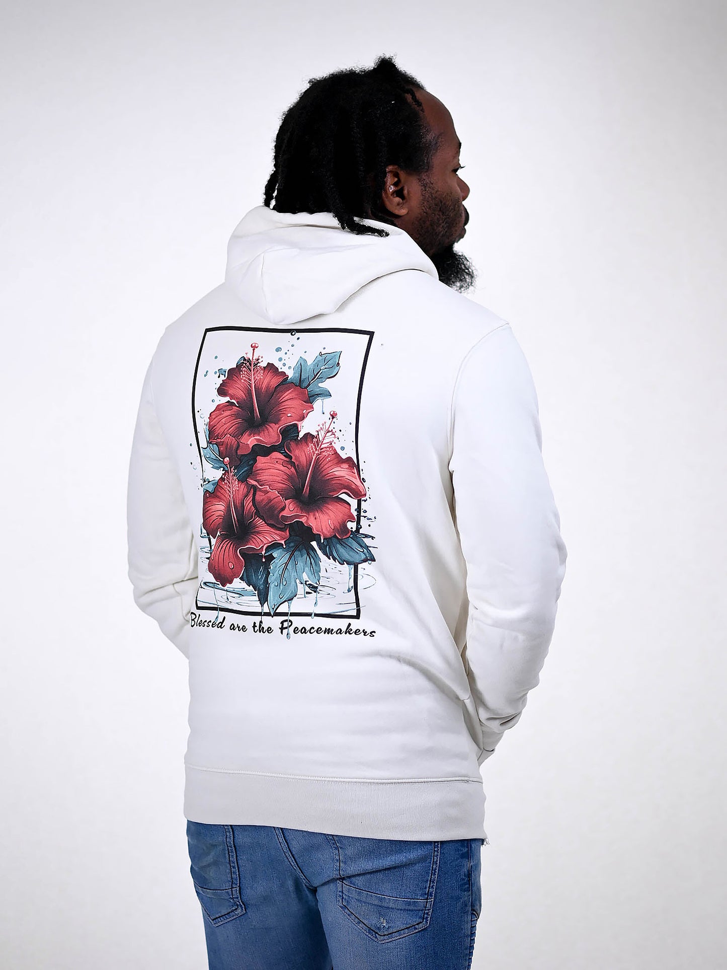 PEACEMAKERS HOODIE wit achterkant
