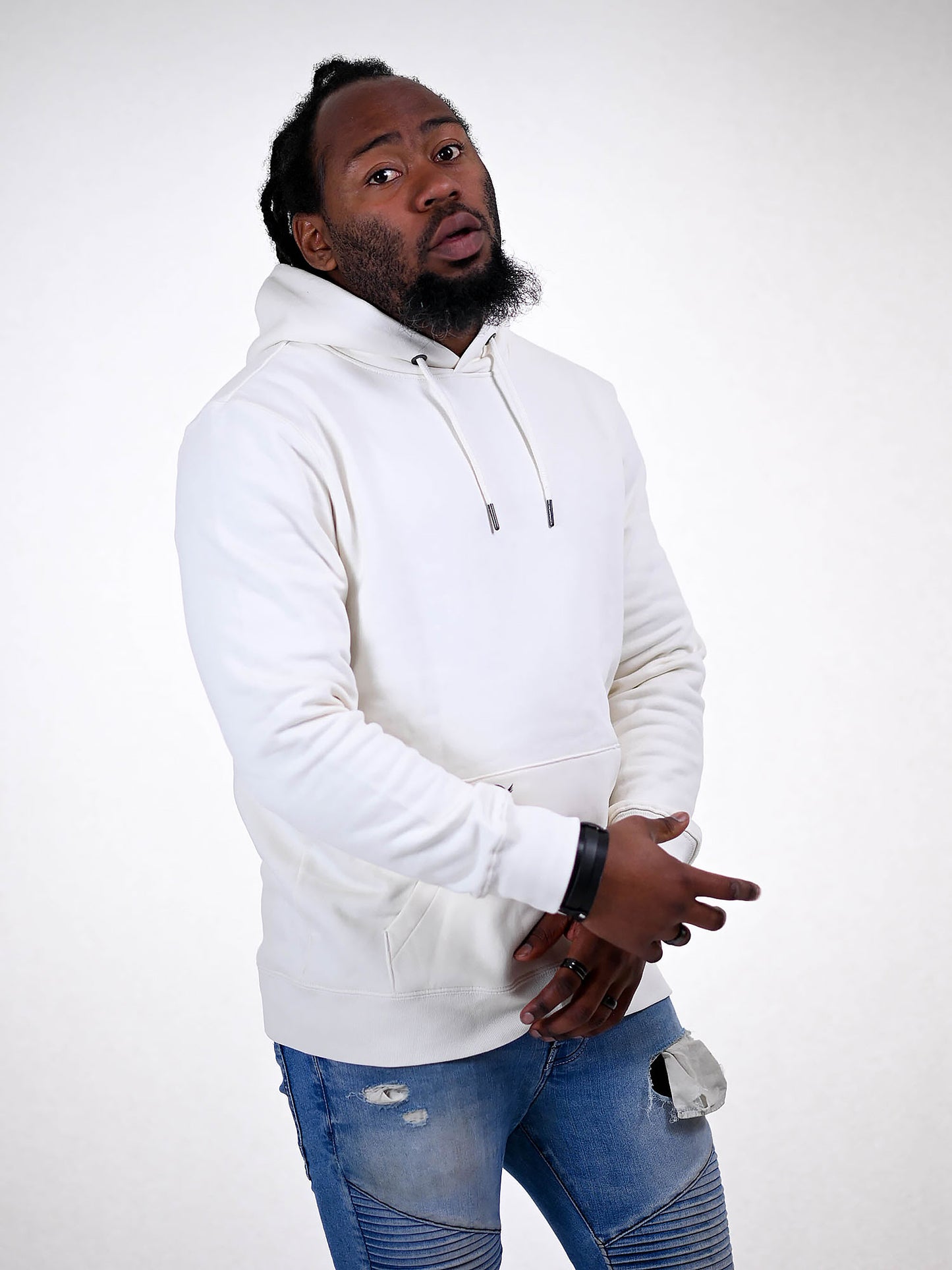 ROMANS 12:19 HOODIE wit voorkant