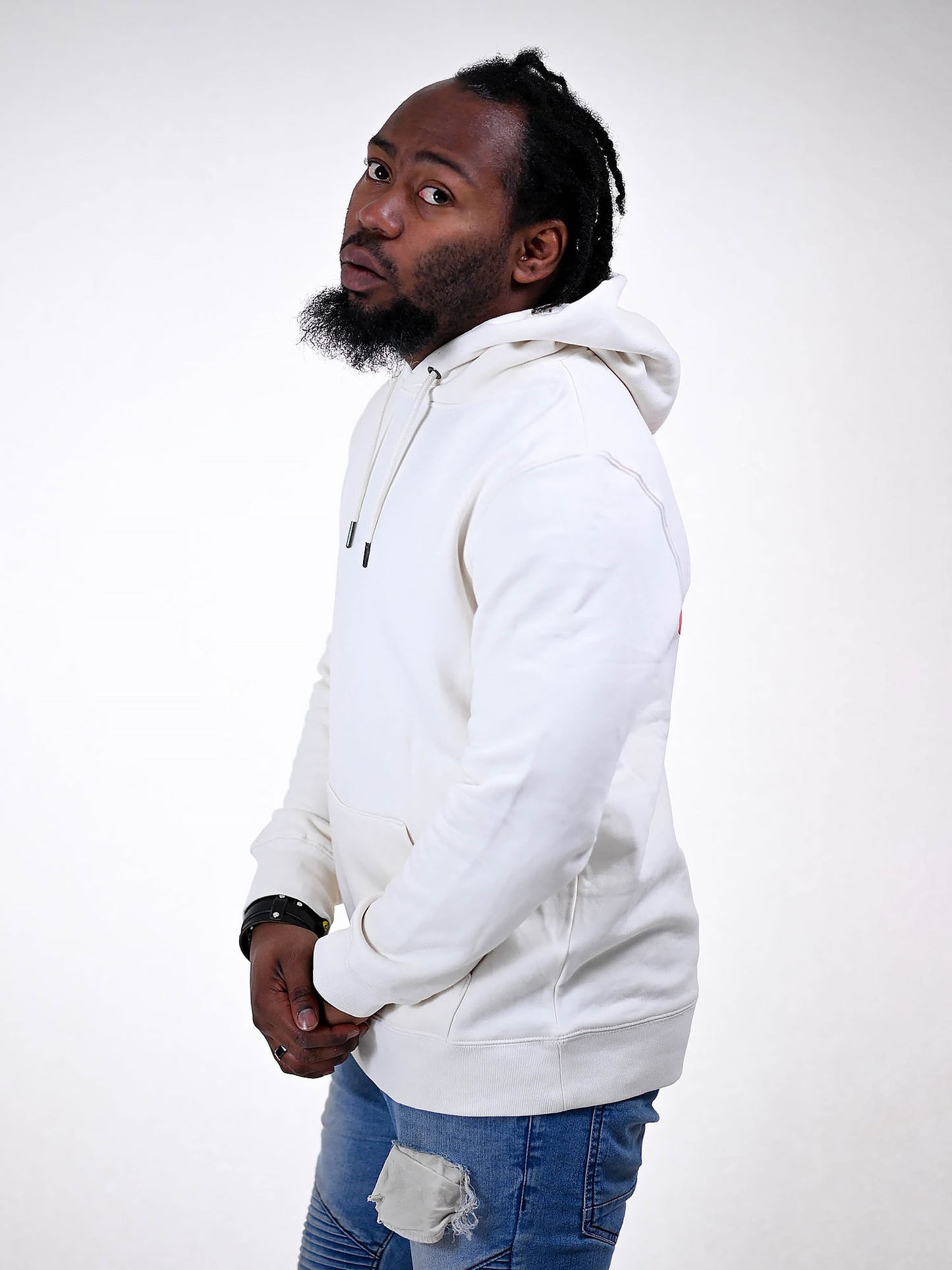 ROMANS 12:19 HOODIE wit zijkant