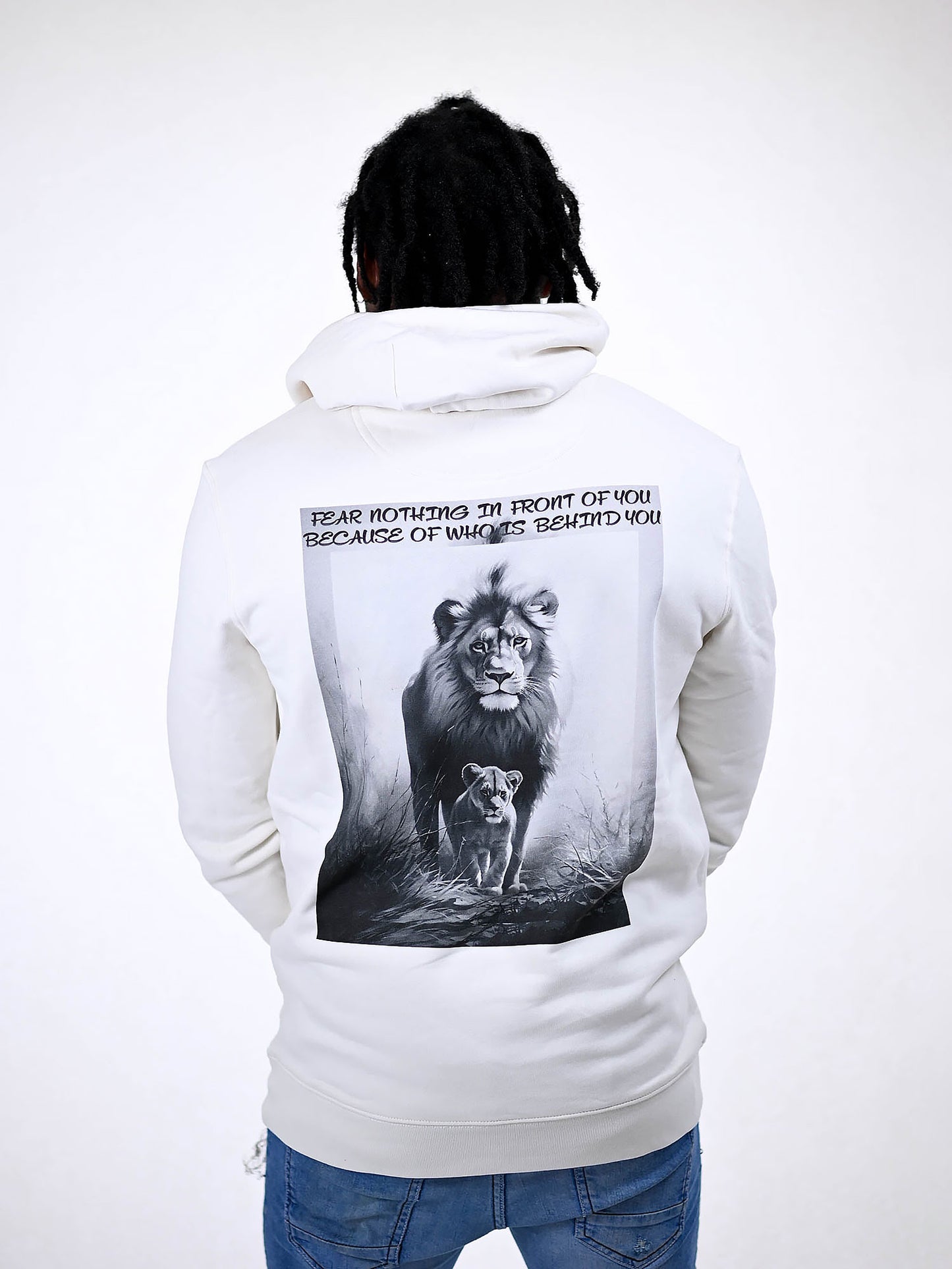 FEAR NOT HOODIE wit achterkant